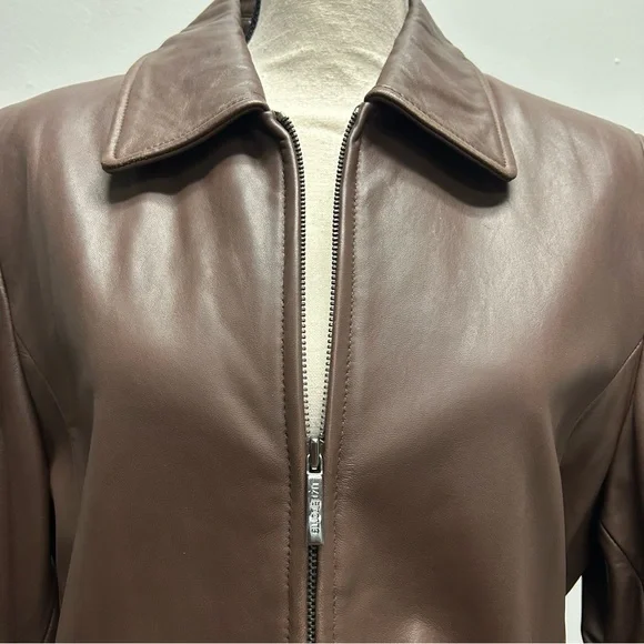 Liz Claiborne- Brown Leather Women's Jacket - Picture 2 of 6